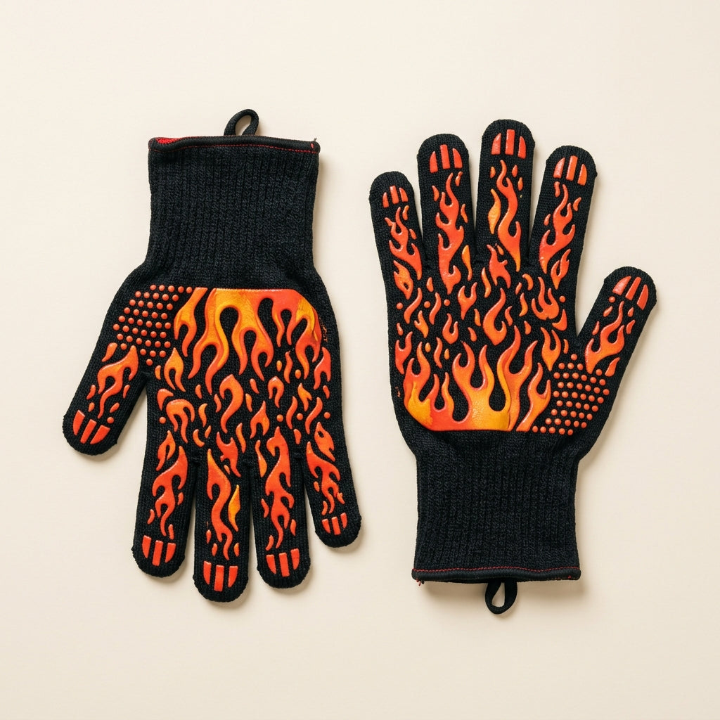 Heat-Resistant BBQ Grill Gloves (Pair) (FREE) View 1