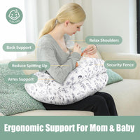 Support points: back, arms and shoulders for you, three-sided security fence for the baby