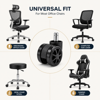 Hardwood-Safe Office Chair Caster Wheels View 3