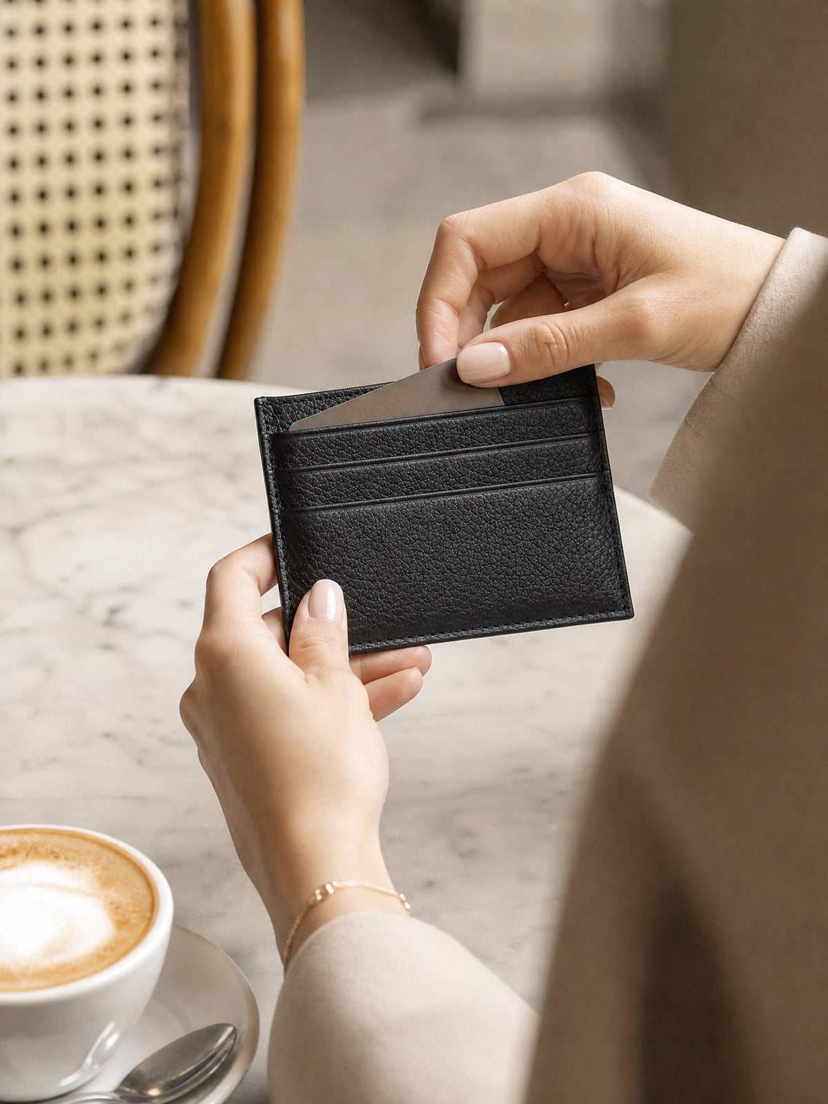 Carte Slim Card Holder, in use