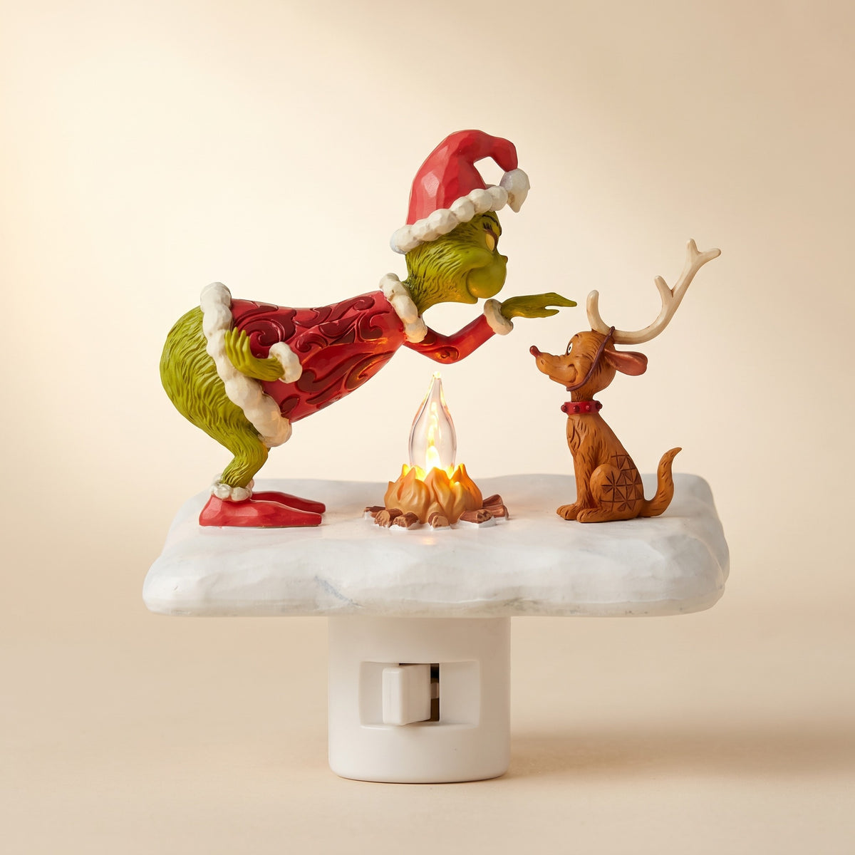 Christmas Campfire Plug-In Wall Nightlight Studio View View 6