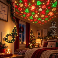 Festive Ceiling Projection and Cozy Bedroom Glow with USB Christmas Tree Projector View 4