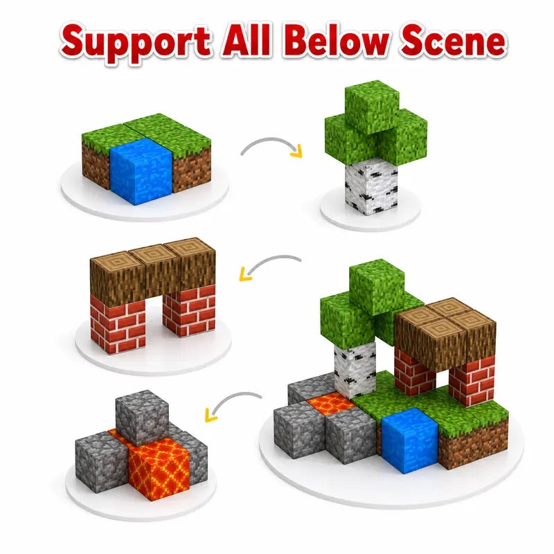 Magnetic Stackable Construction Cubes