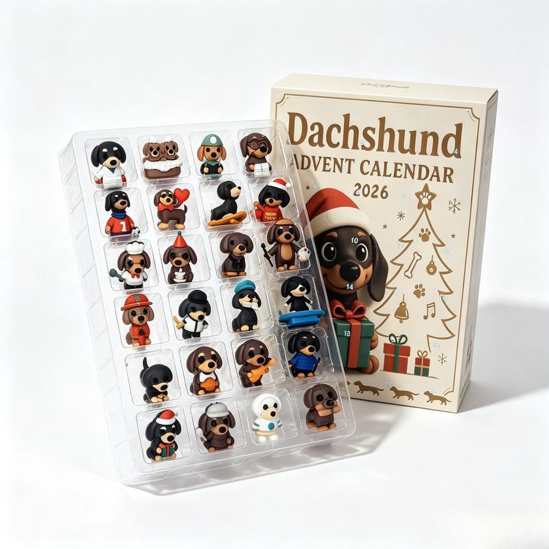 2026 Dachshund Christmas Advent Calendar Full Display View 6