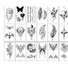Dark Halloween & Moon Temporary Tattoo Sheet (30-Pack)