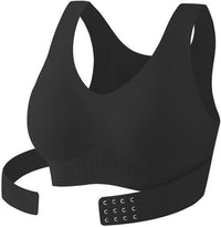 Posture Support Bras for Older Women Front Closure Crossback Wireless Bra Seamless Full Coverage Push up Bralettes View 2