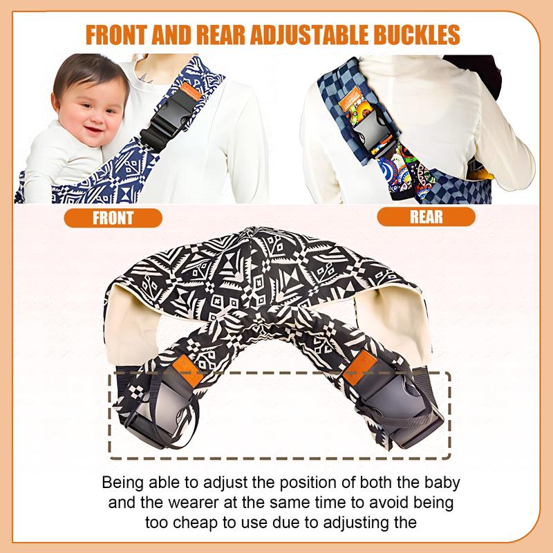 Front and rear adjustment buckles on the padded shoulder strap