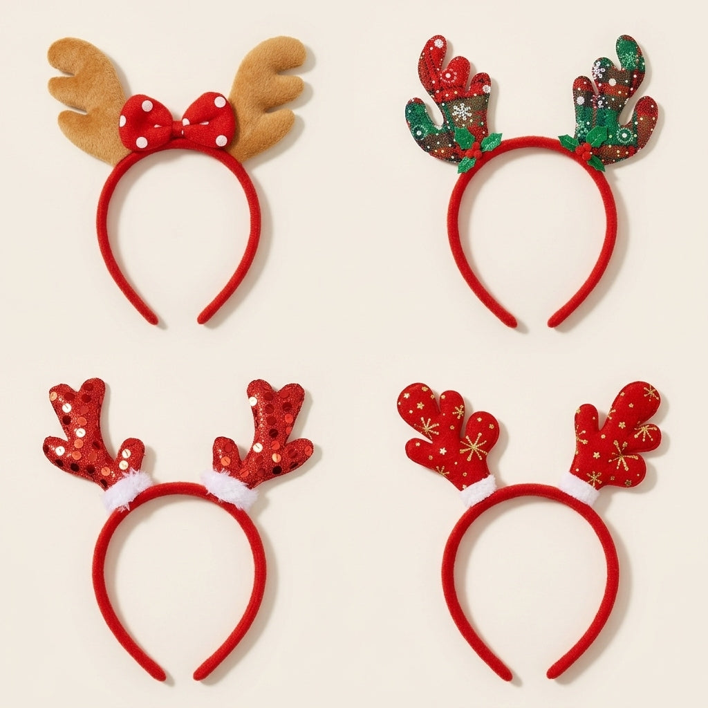 Festive Holiday Reindeer Antlers (4-Pack) (FREE) View 1