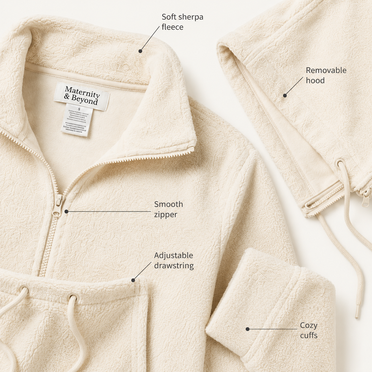 2-in-1 Kangaroo Carrier Maternity Hoodie View 2