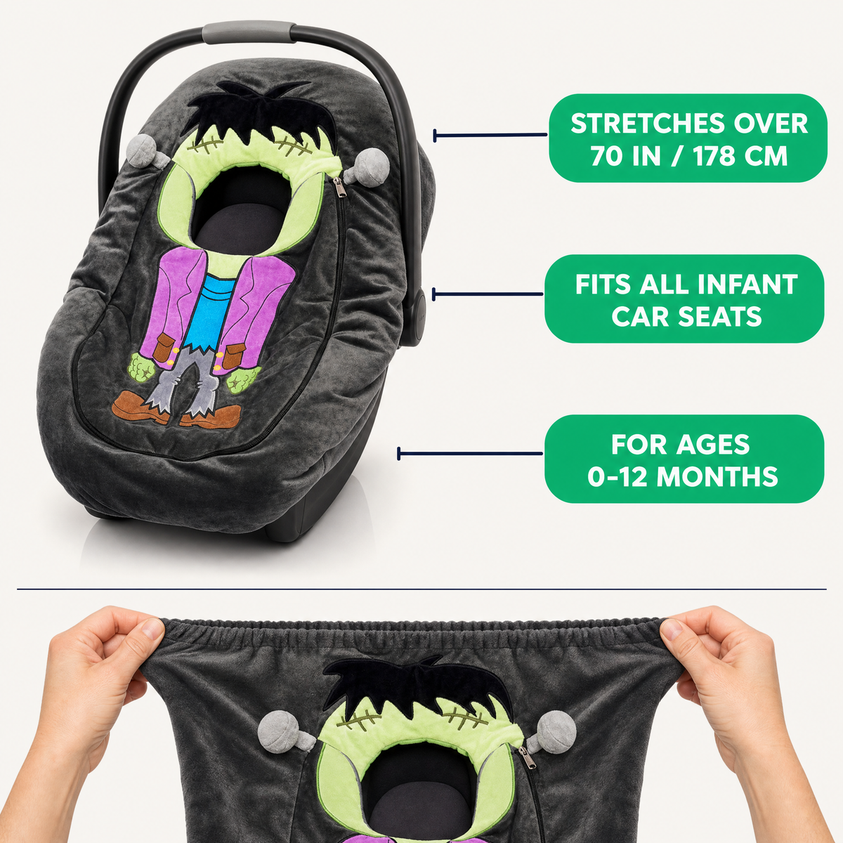 Frankenstein cover size and fit reference View 4