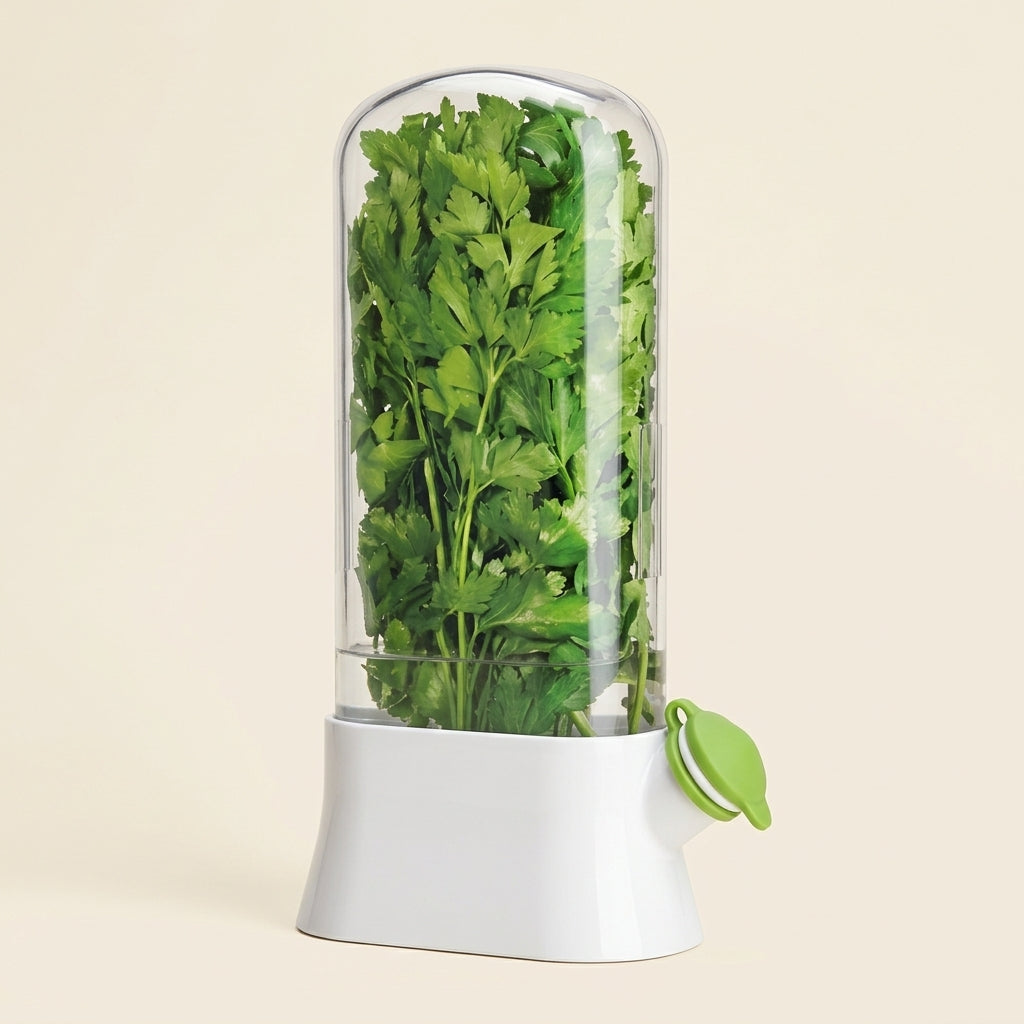 Fresh Herb Saver & Greens Keeper - Avocado Green View 6