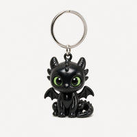 Toothless glowing plush dragon keychain View 1