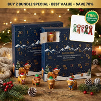 24-Day Christmas Highland Cow Advent Calendar Buy 2 Bundle Special - Best Value Save 70% - Buy 2 Bundle Offer