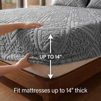 Luxury 3D Embossed Plush Fitted Sheet View 7