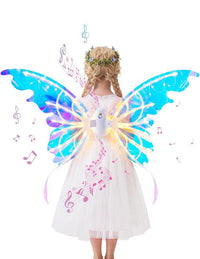 FairyGlow™ Electric Moving Butterfly Wings Set with Lights & Music View 7
