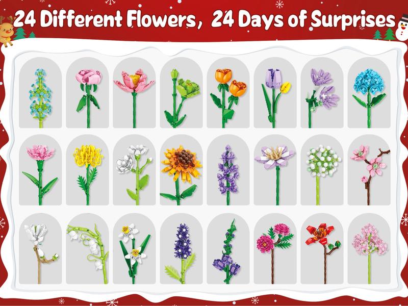 Merry Bloomers™ Flower Puzzle Advent Calendar View 2