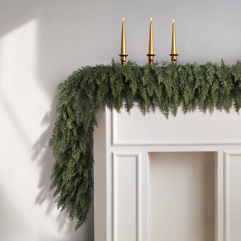 The Evergreen Frost Cedar Garland (9FT) View 6