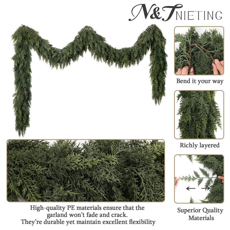 The Evergreen Frost Cedar Garland (9FT) View 3
