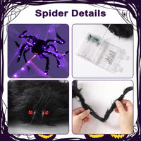 Giant Glowing Spider Web Light View 5