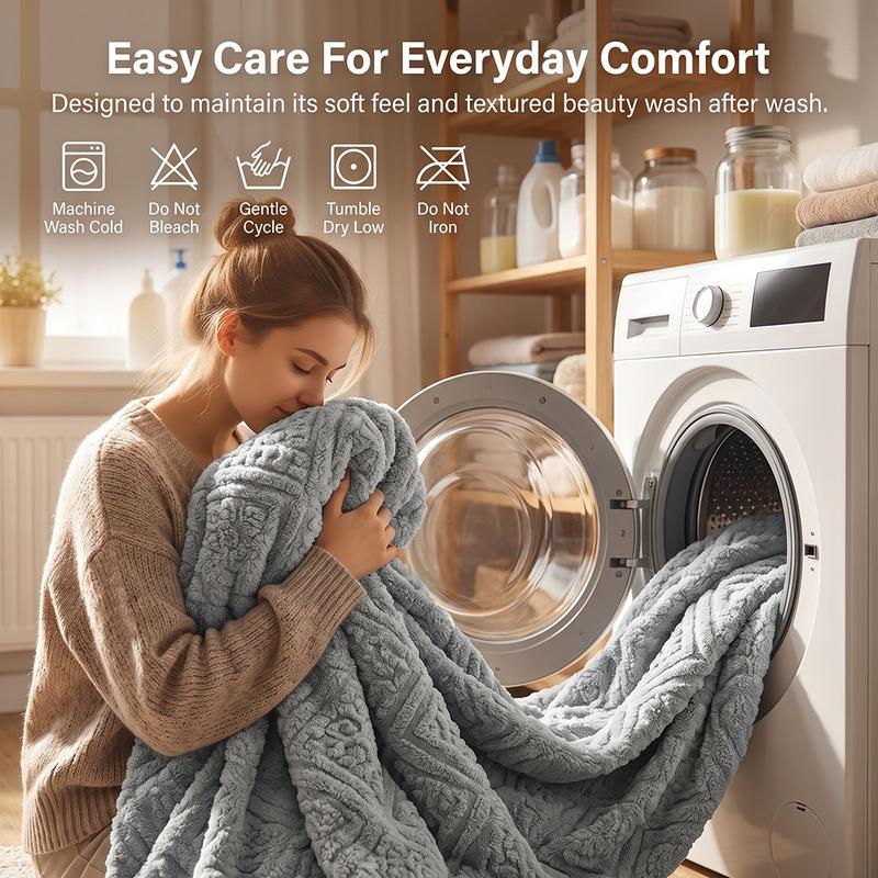 Luxury 3D Embossed Plush Fitted Sheet View 3