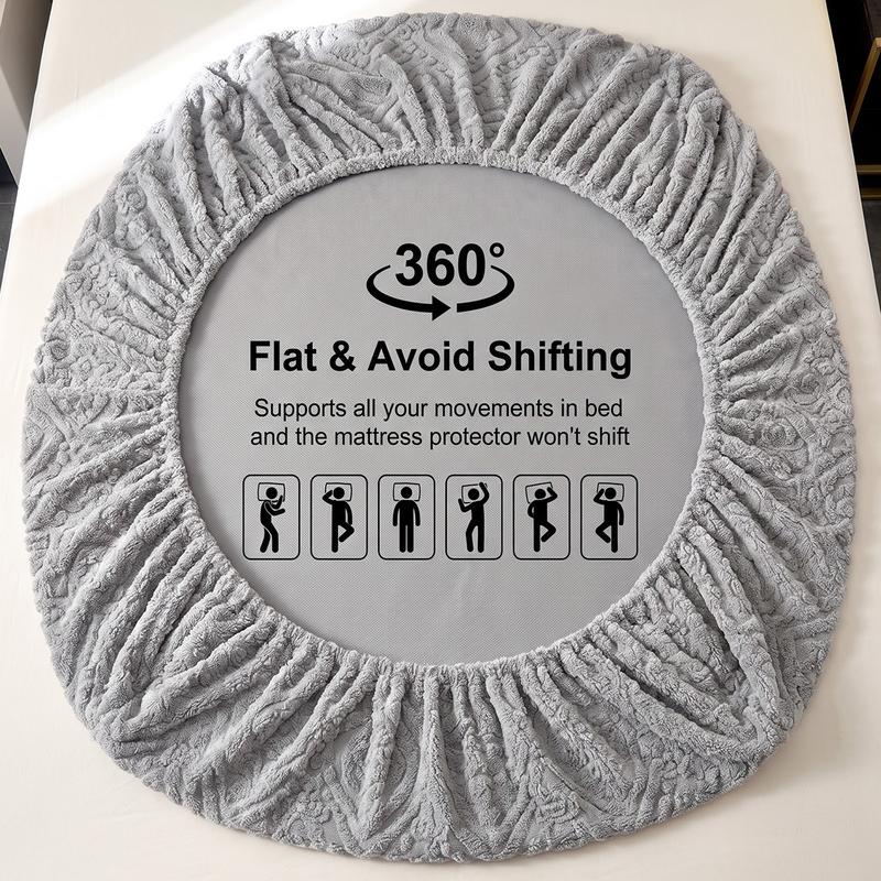 Luxury 3D Embossed Plush Fitted Sheet View 5