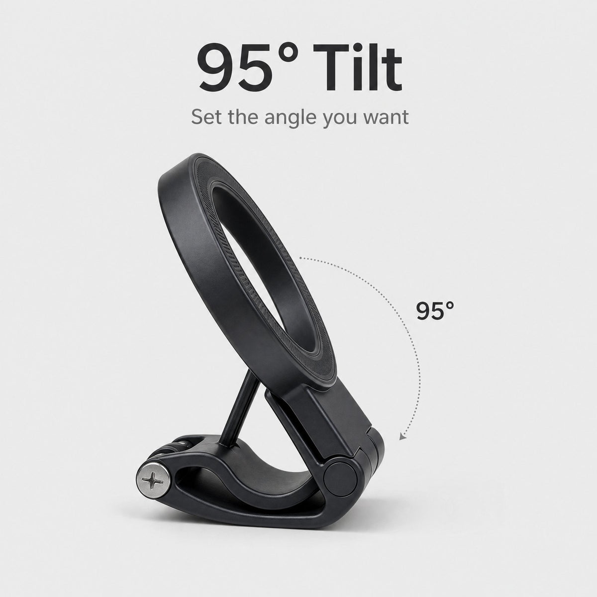 Ring tilting through 95°