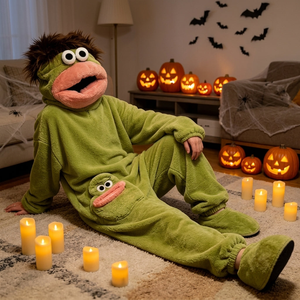 Big-Mouth Monster Onesie™ Green View 2