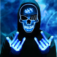 Phantom LED Skull Mask & Skeleton Gloves Set View 8