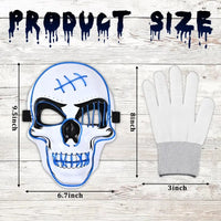 Phantom LED Skull Mask & Skeleton Gloves Set View 6