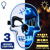 Phantom LED Skull Mask & Skeleton Gloves Set View 4