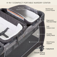 4-in-1 Compact All-in-One Portable Nursery Center View 3