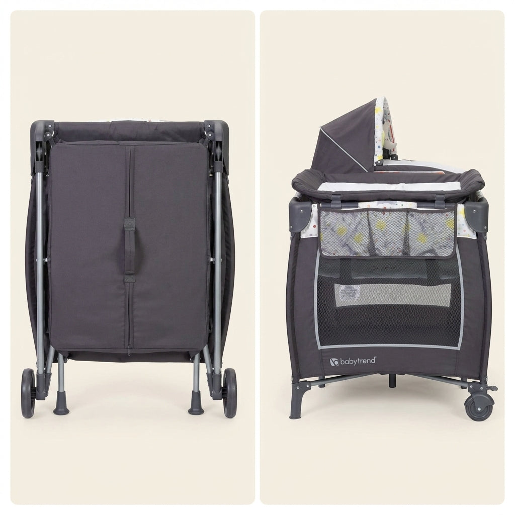 4-in-1 Compact All-in-One Portable Nursery Center View 4