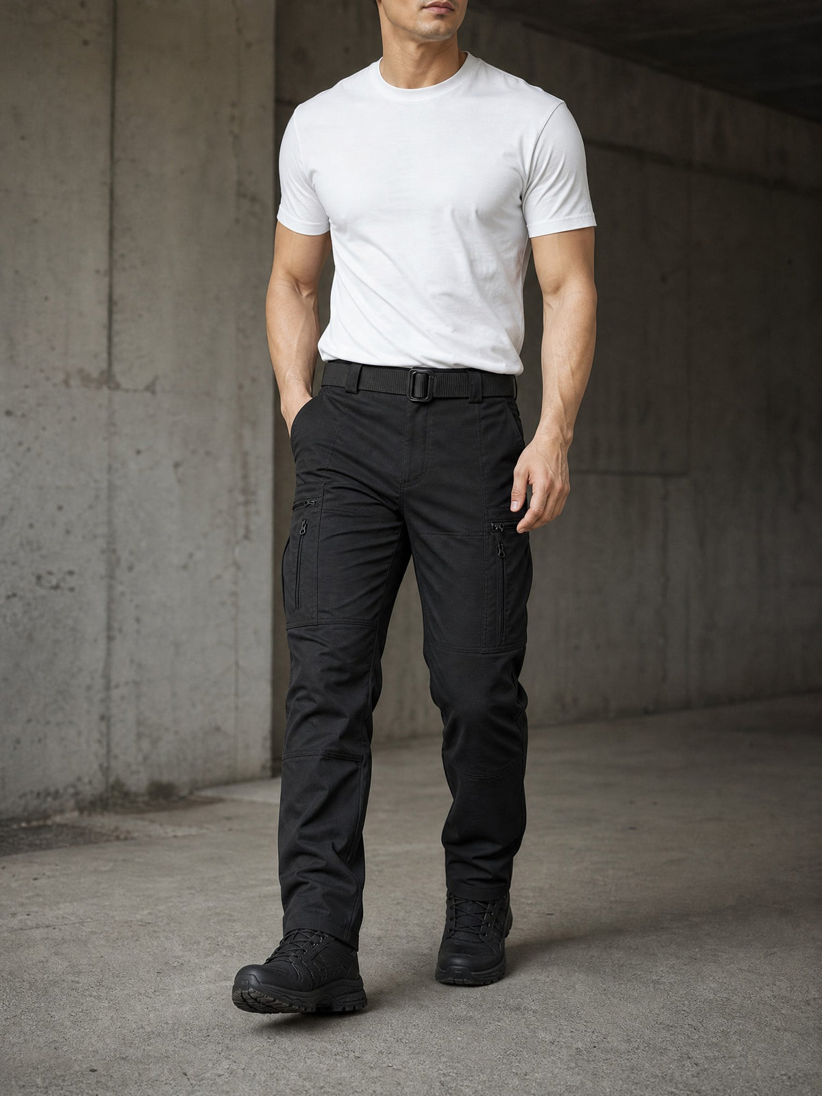 Tactical Cargo Trousers in black