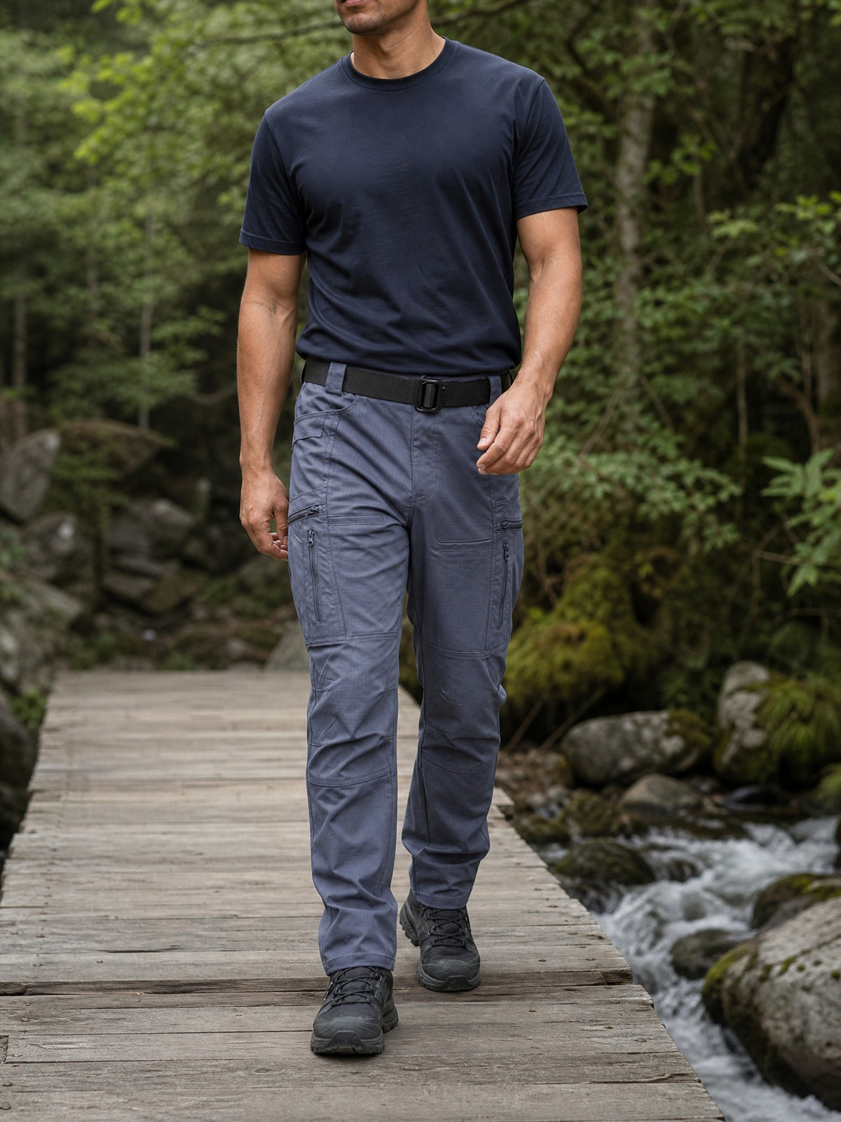 Tactical Cargo Trousers in grey