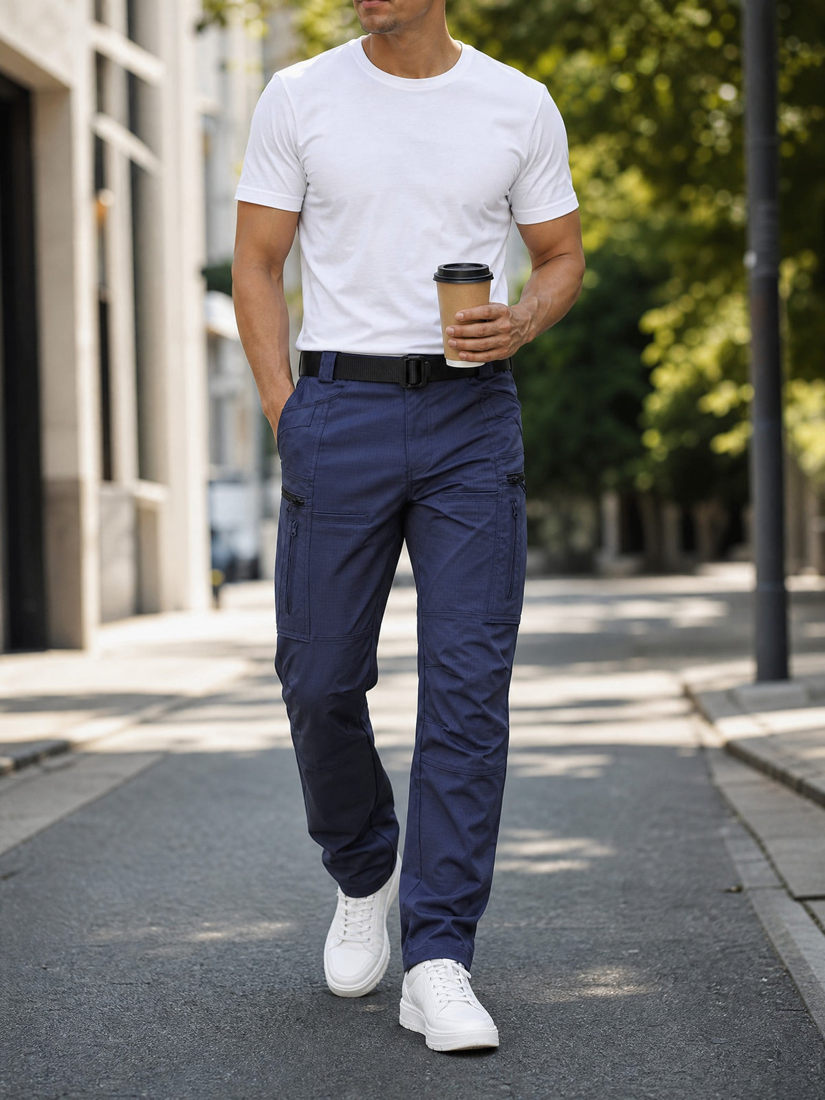 Tactical Cargo Trousers in blue