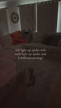 Giant Glowing Spider Web Light View 7
