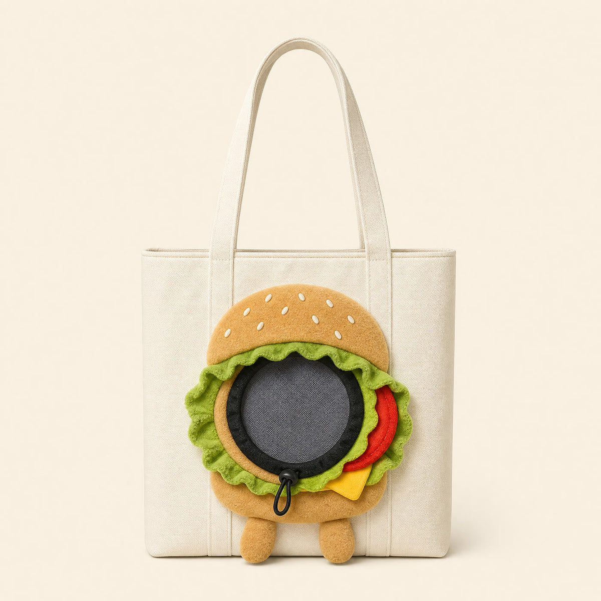 Bumble Buddy pet carrier tote in Burger Cream View 15