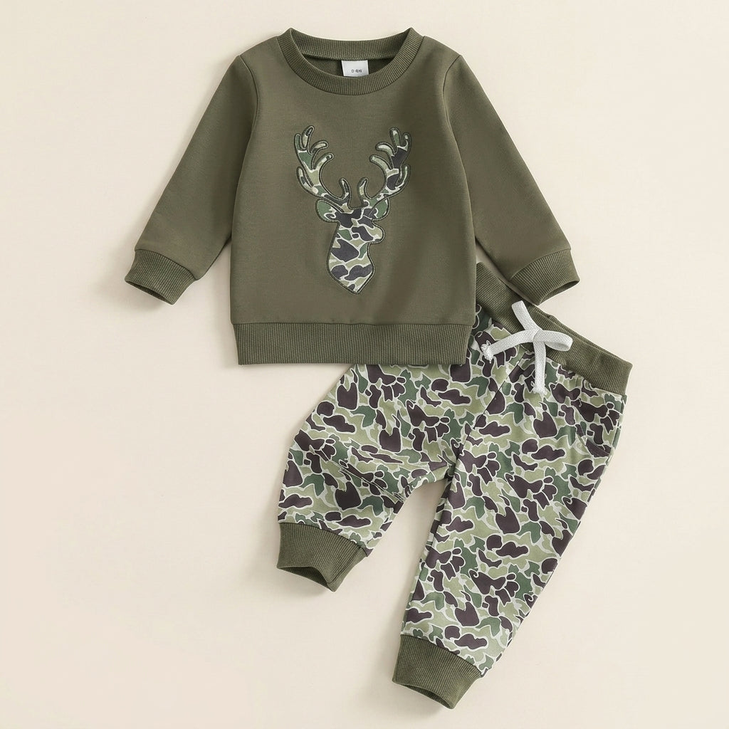 Toddler Duck Camo Patchwork Quarter-Zip Hoodie View 7