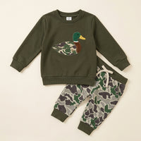 Toddler Duck Camo Patchwork Quarter-Zip Hoodie View 10