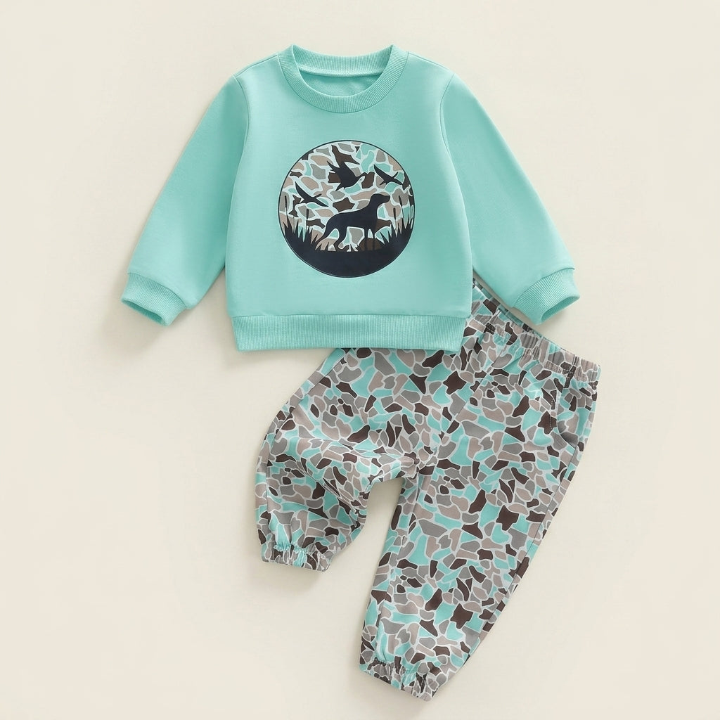 Toddler Duck Camo Patchwork Quarter-Zip Hoodie View 9