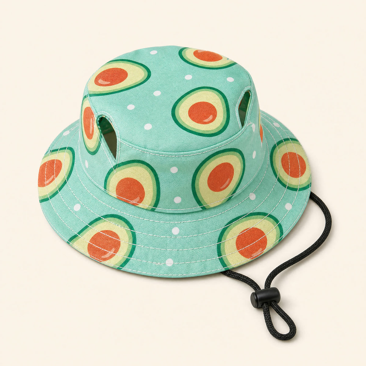 Sunny Days pet bucket hat in the Avocado print View 9