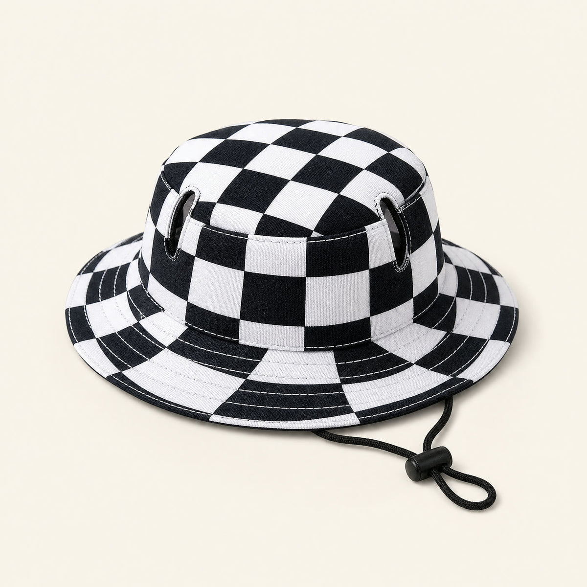 Sunny Days pet bucket hat in the Checkerboard print View 6