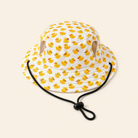 Sunny Days pet bucket hat in the Rubber Duck print, studio shot View 1