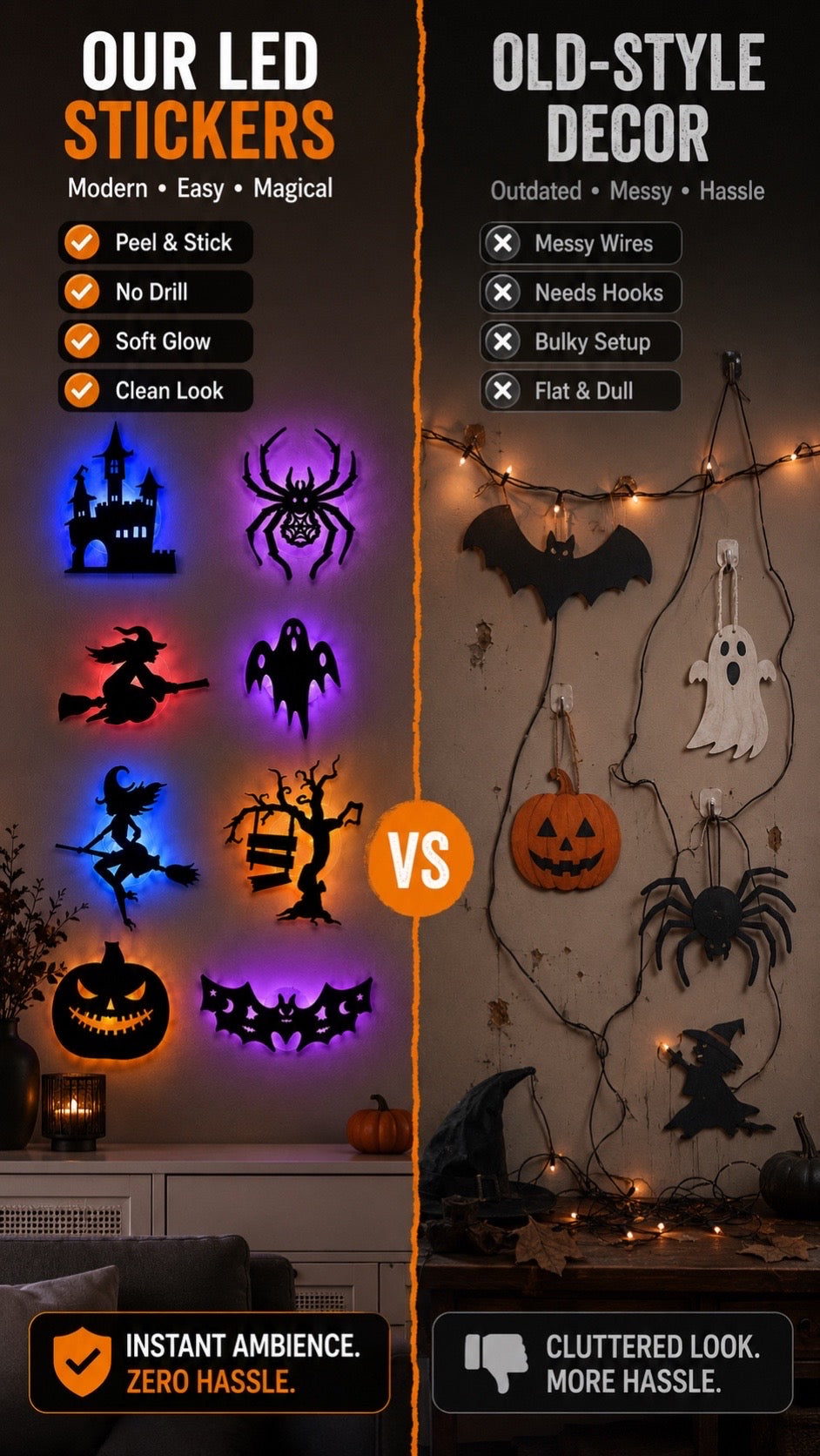 ShadowGlows: Haunted LED Silhouettes View 2