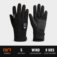ThermoTouch heated gloves in Black: three heat settings up to 131F, heating on the palm and back of hand, rechargeable battery with up to 8 hours per charge View 8