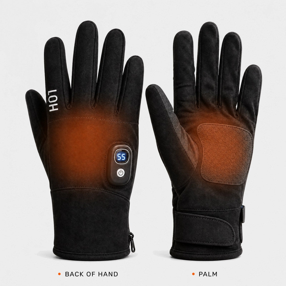 Heated back of hand and palm