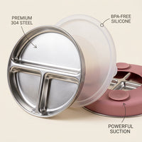 Stainless Steel Non-Toxic Toddler Suction Plate View 3