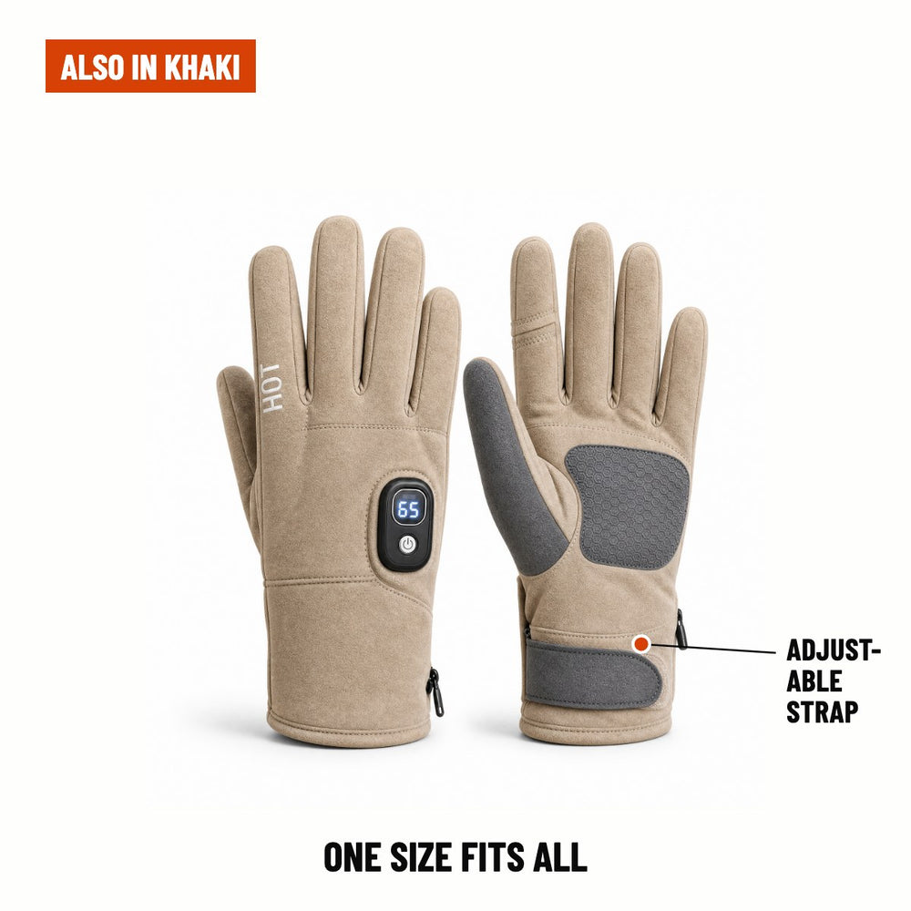 ThermoTouch heated gloves in Khaki, one size fits all