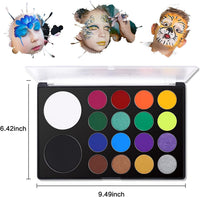 UCANBE 18-Color Water-Based Face & Body Makeup Kit (UV Glow & SFX Paint Palette) Detail 7 View 8